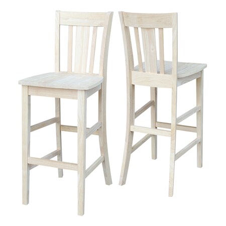 Whitewood Industries Solid Wood San Remo Counter Height Dining Stool - 30" Seat Height S-103